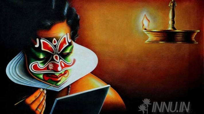 Buy Fine art painting Kathakali Chamayam (Costume Make up) by Artist Unknown Artist