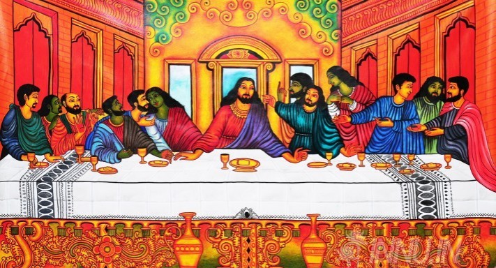 Buy Fine art painting Last supper mural art by Artist Unknown Artist