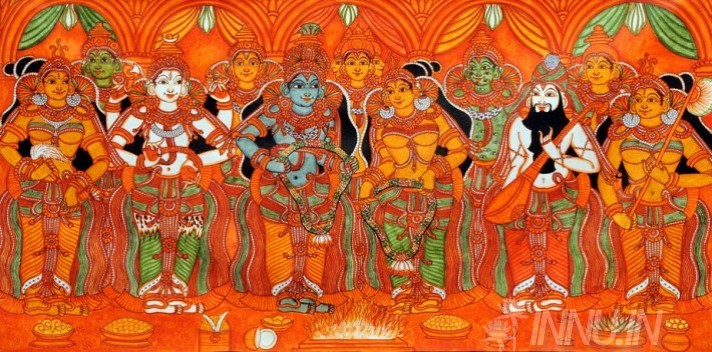 Buy Fine art painting Sita Swayamvaram Mural by Artist Rajasekharan Parameswaran
