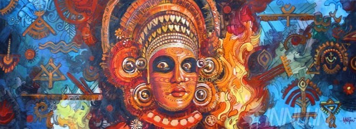 Buy Fine art painting Theyyam by Artist Martin