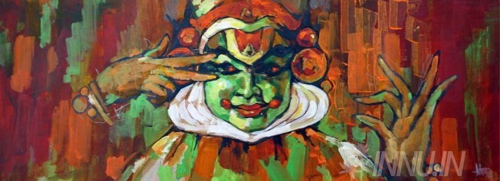 Buy Fine art painting Kathakali2 by Artist Martin