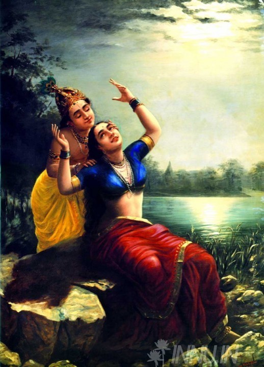 Buy Fine art painting Radhamadhavam by Artist Raja Ravi Varma