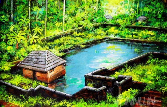 Buy Fine art painting Village Pond by Artist Martin