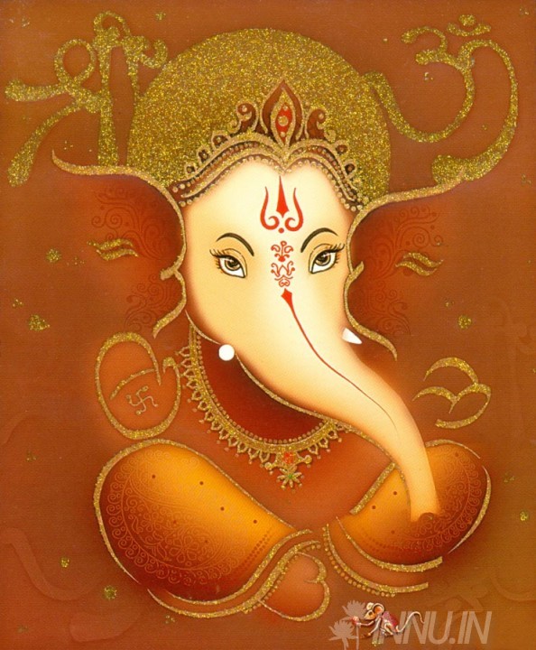 Buy Fine art painting Lord Ganapathi 10 by Artist Unknown Artist