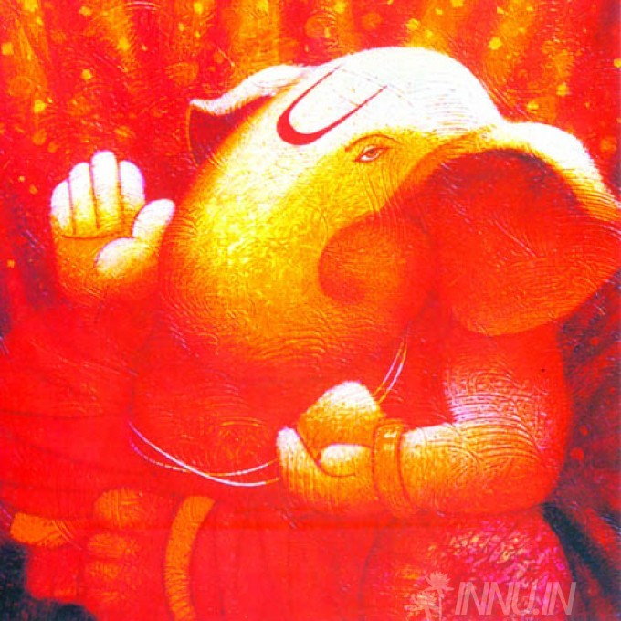 Buy Fine art painting Lord Ganapathi 11 by Artist Unknown Artist