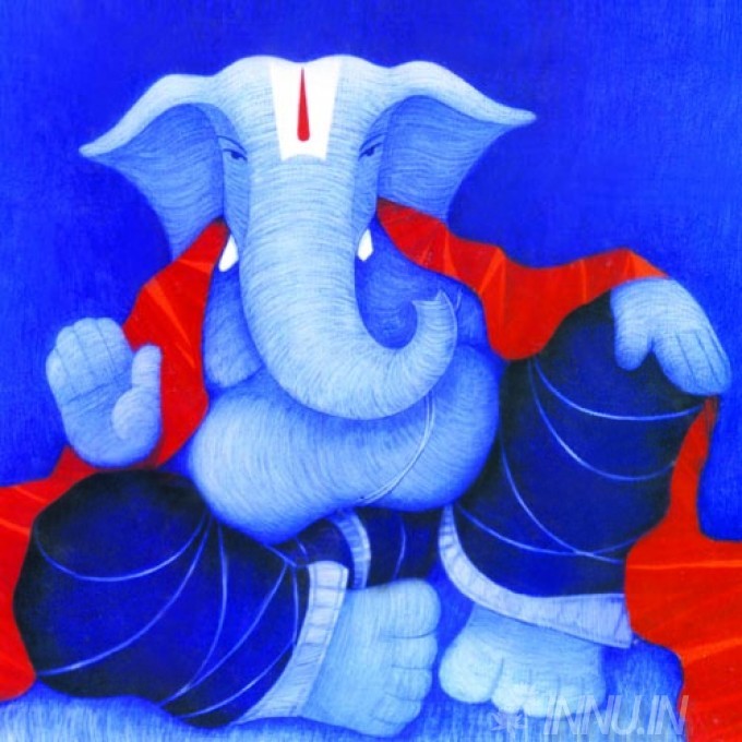 Buy Fine art painting Lord Ganapathi 12 by Artist Unknown Artist