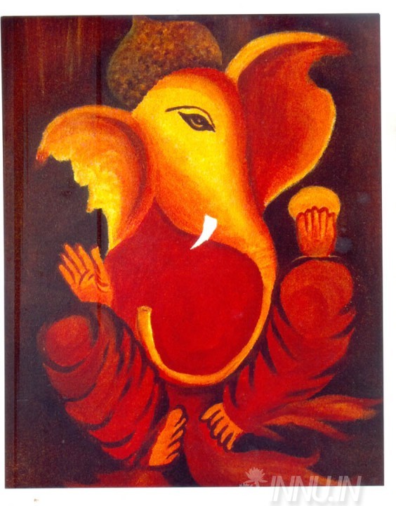 Buy Fine art painting Lord Ganapathi 15 by Artist Unknown Artist