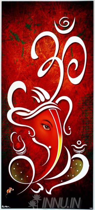 Buy Fine art painting Lord Ganapathi 18 by Artist Unknown Artist