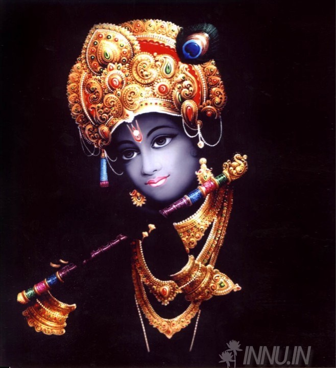 Buy Fine art painting Lord Krishna with flute 1 by Artist Unknown Artist