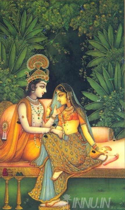 Buy Fine art painting Radha and Krishnan 1 by Artist Unknown Artist