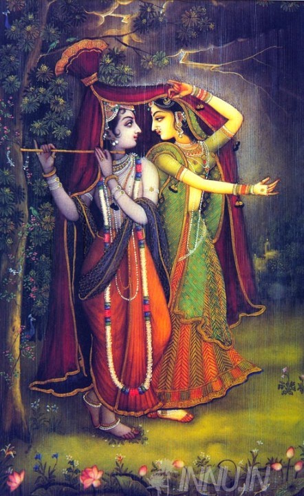 Buy Fine art painting Krishnan and Radha 3 by Artist Unknown Artist