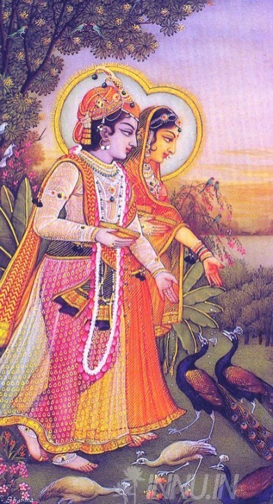 Buy Fine art painting Krishnan and Radha 6 by Artist Unknown Artist