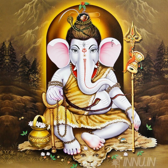 Buy Fine art painting Lord Ganapathi 27 by Artist Unknown Artist