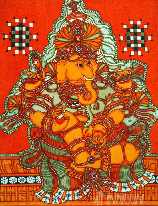 Buy Fine art painting Ganapathi Mural 2 by Artist Unknown Artist