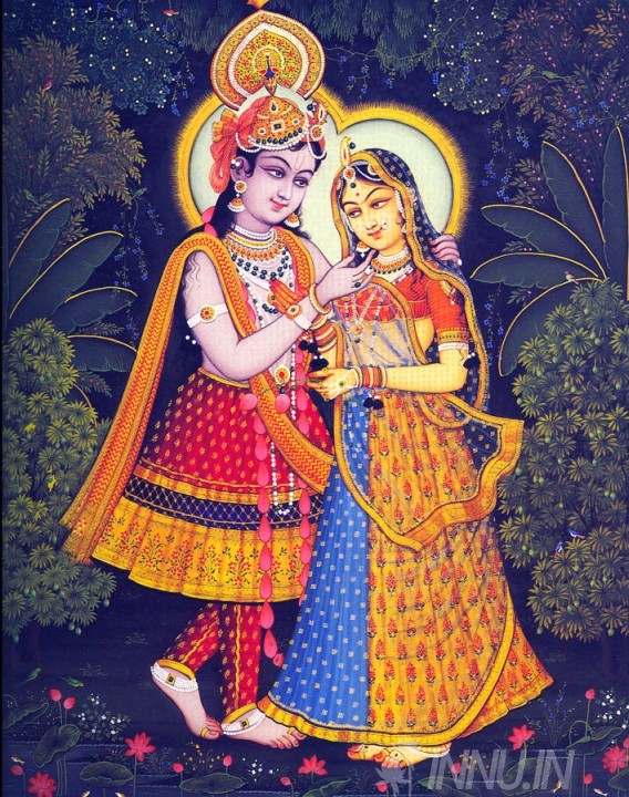 Buy Fine art painting Krishnan and Radha 14 by Artist Unknown Artist