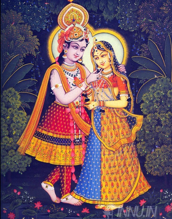 Buy Fine art painting Krishnan and Radha 14 by Artist Unknown Artist