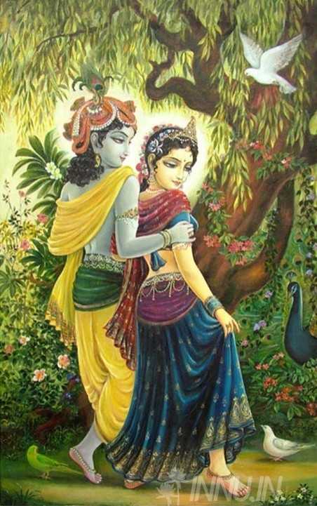 Buy Fine art painting Krishnan and Radha 16 by Artist Unknown Artist