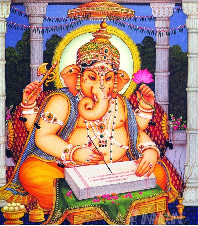 Buy Fine art painting Lord Ganapathi 30 by Artist Unknown Artist