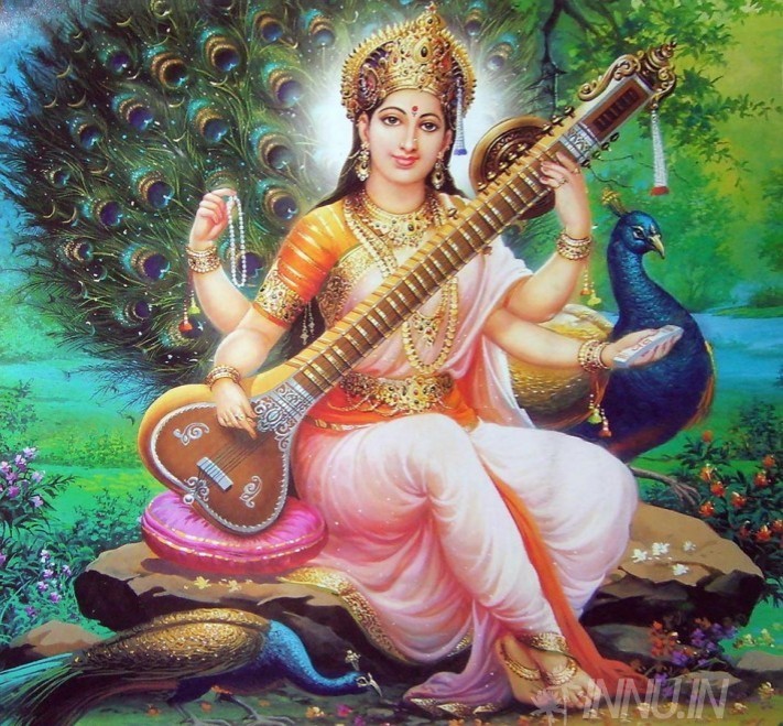 Buy Fine art painting Lordess Saraswati by Artist Unknown Artist