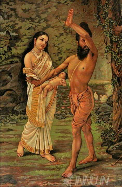 Buy Fine art painting Vishwamitra and Menaka by Artist Raja Ravi Varma