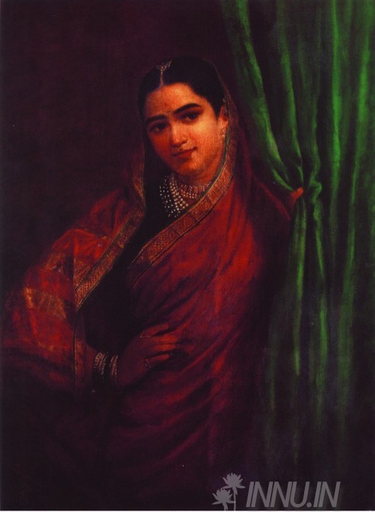 Buy Fine art painting Maharashtrian Lady by Artist Raja Ravi Varma