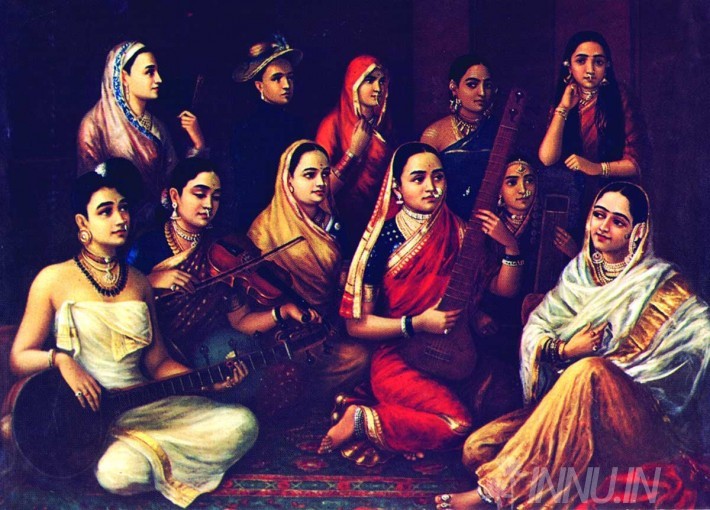 Buy Fine art painting Galaxy of Musicians by Artist Raja Ravi Varma