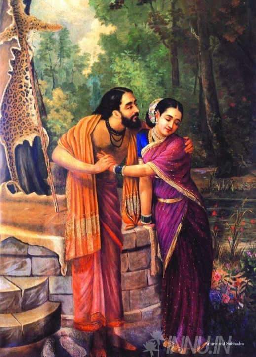 Buy Fine art painting Arjuna and Subhadra by Artist Raja Ravi Varma