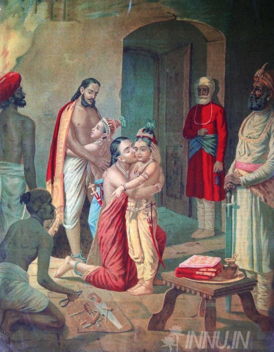 Buy Fine art painting Sri Krishna Liberating His Parents by Artist Raja Ravi Varma
