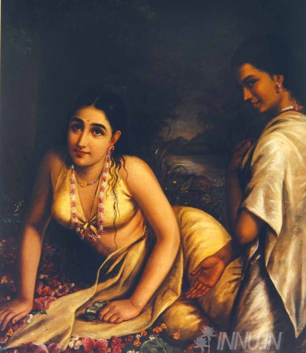 Buy Fine art painting Damayanthi  by Artist Raja Ravi Varma