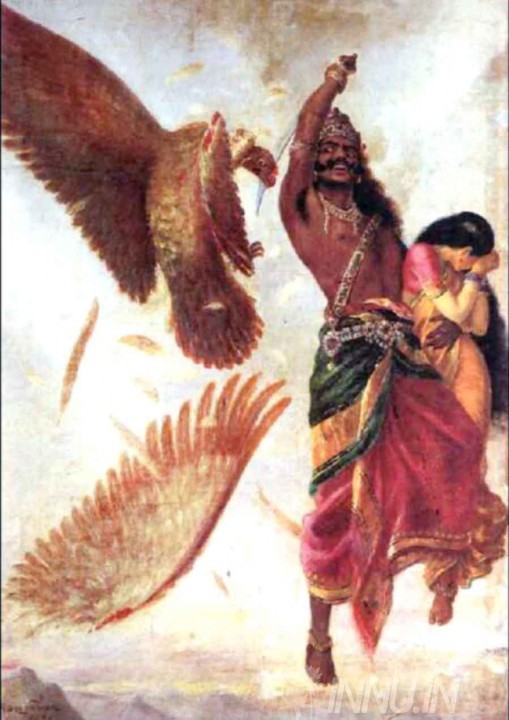 Buy Fine art painting Jatayu Vadham by Artist Raja Ravi Varma