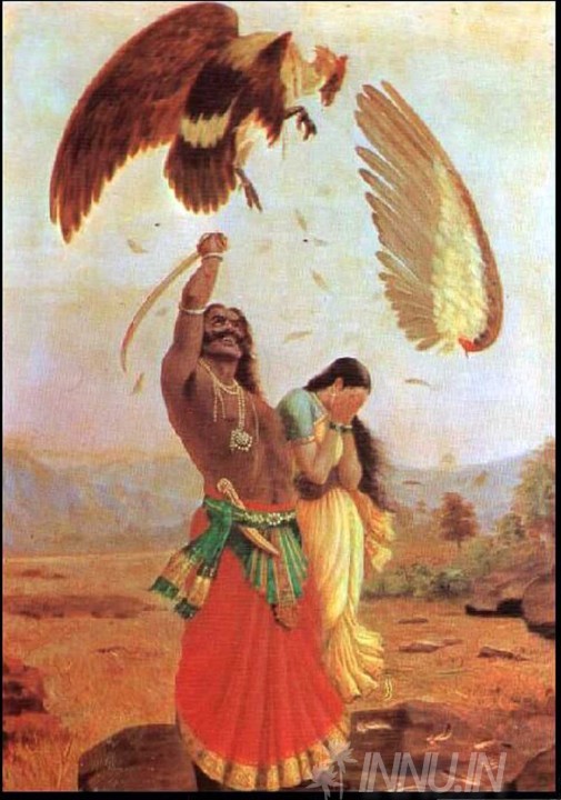 Buy Fine art painting Jatayu Vadham 2 by Artist Raja Ravi Varma