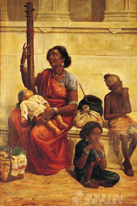 Buy Fine art painting The Gypsies by Artist Raja Ravi Varma