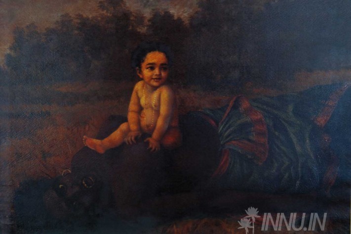 Buy Fine art painting Putana Moksha by Artist Raja Ravi Varma
