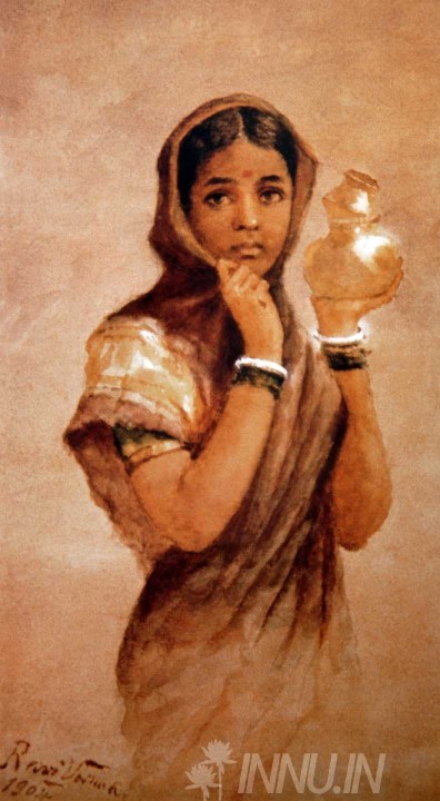Buy Fine art painting The Milkmaid by Artist Raja Ravi Varma