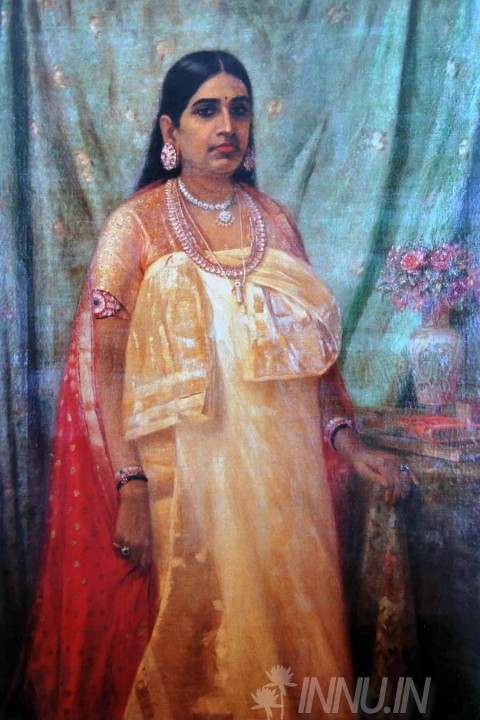 Buy Fine art painting Bharani Thirunal Lakshmi Bayi by Artist Raja Ravi Varma