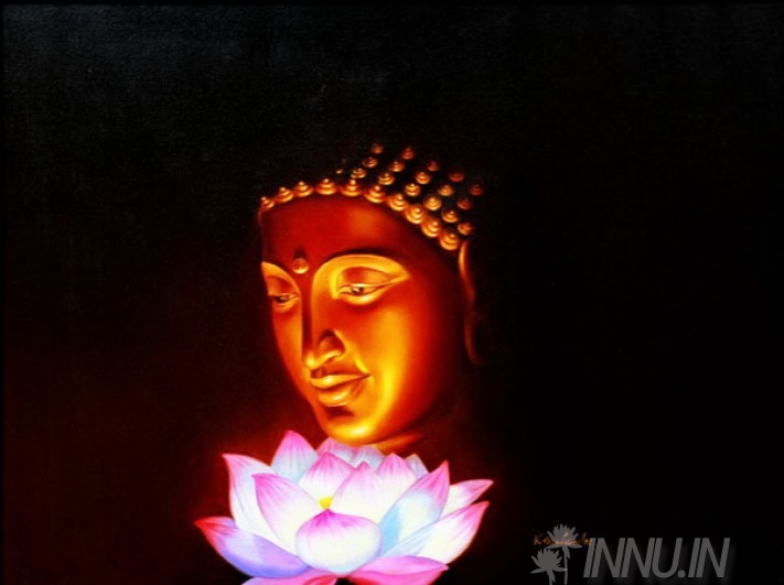 Buy Fine art painting Lotus Buddha by Artist Mahendran