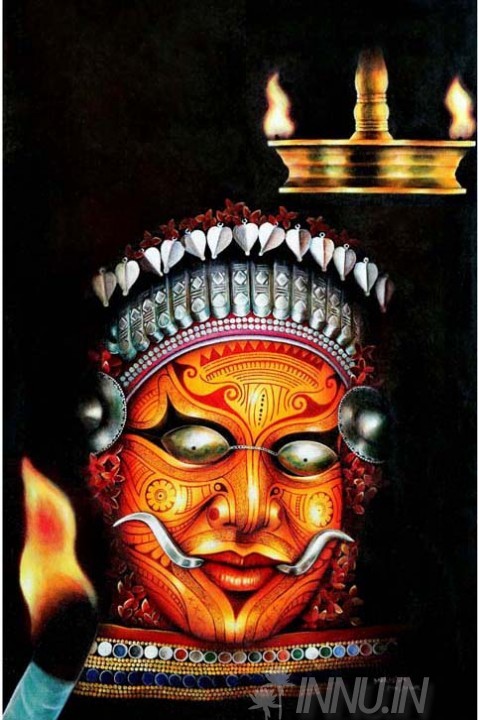 Buy Fine art painting Theyyam Art Form by Artist Unknown Artist