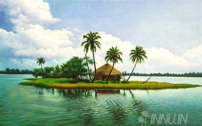 Buy Fine art painting Isolated by Nature by Artist Mahesh