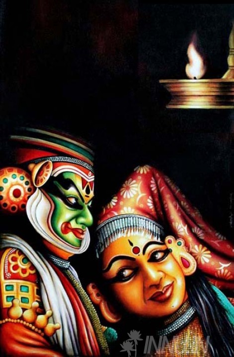 Buy Fine art painting The Kathakali Duo by Artist Unknown Artist