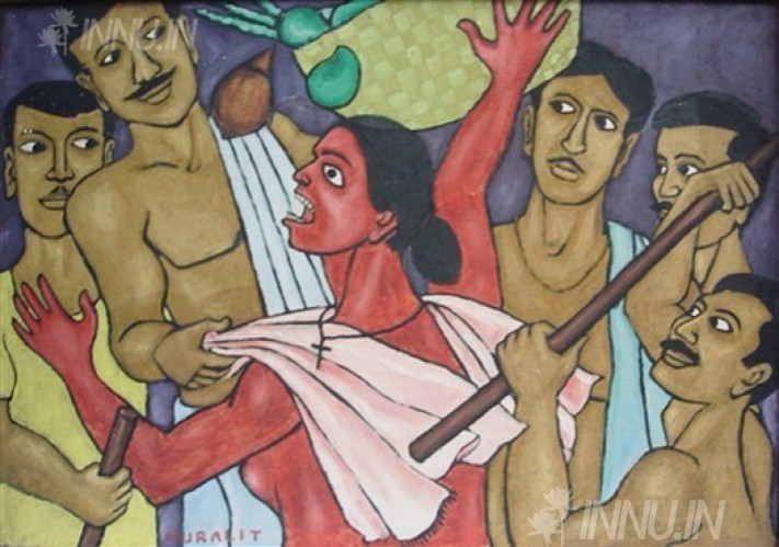 Buy Fine art painting Channar Woman by Artist Murali T