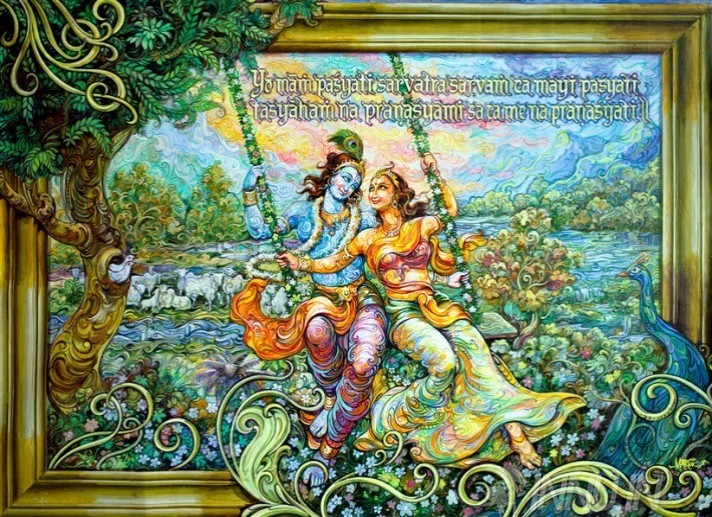 Buy Fine art painting Krishna & Radha by Artist Martin