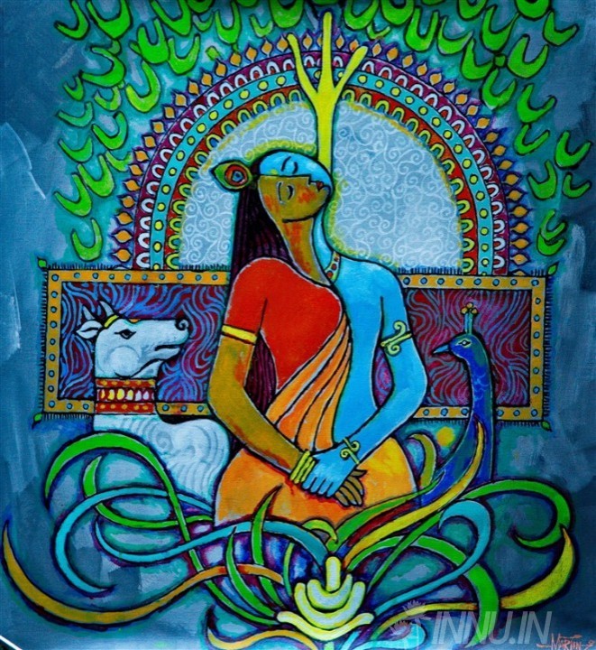 Buy Fine art painting Krishna and Radha by Artist Martin