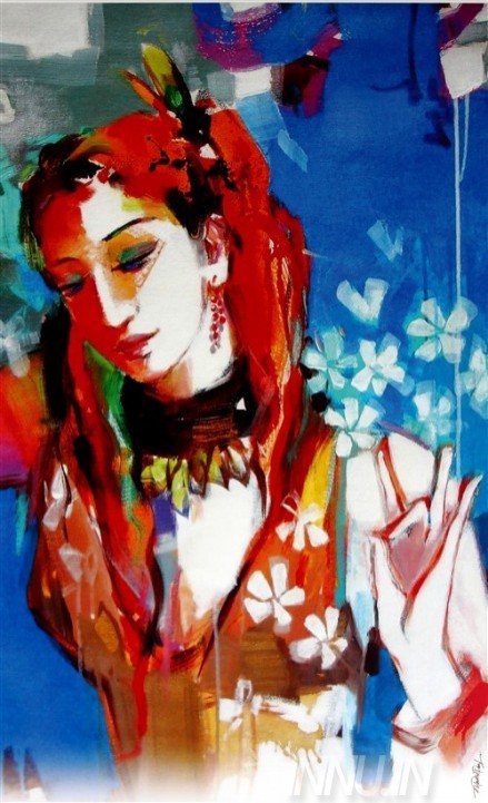 Buy Fine art painting Woman Dancing2 by Artist Niladri Paul