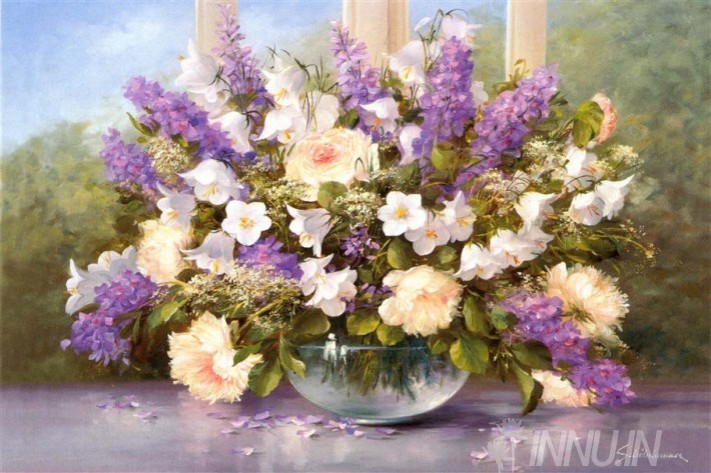 Buy Fine art painting Summer Flowers by Artist Heinz Scholnhammer