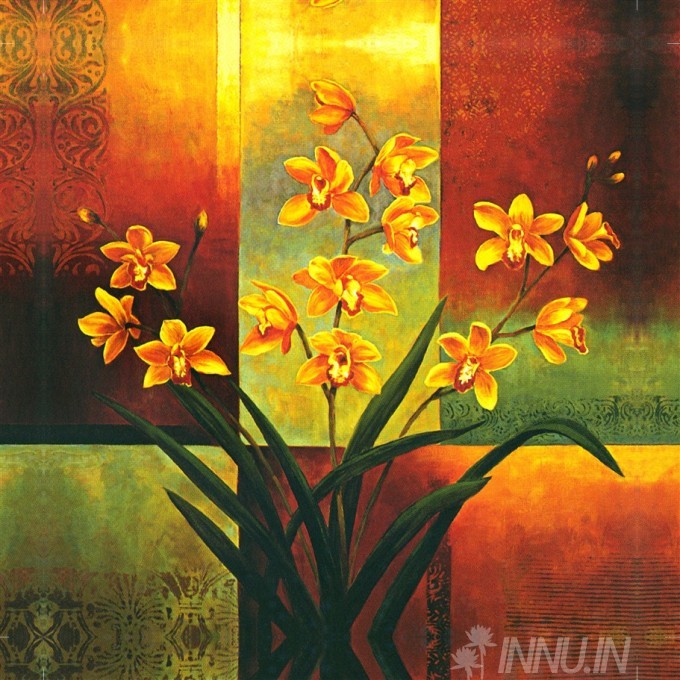 Buy Fine art painting Orange Orchid by Artist Jill Deveraux
