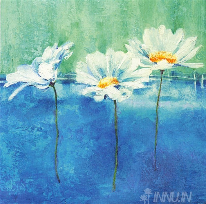 Buy Fine art painting Fleurs D'azur 1 by Artist Isabelle Herbert
