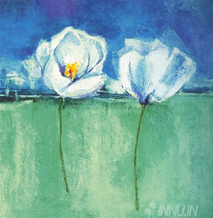 Buy Fine art painting Fleurs D'azur 2 by Artist Isabelle Herbert