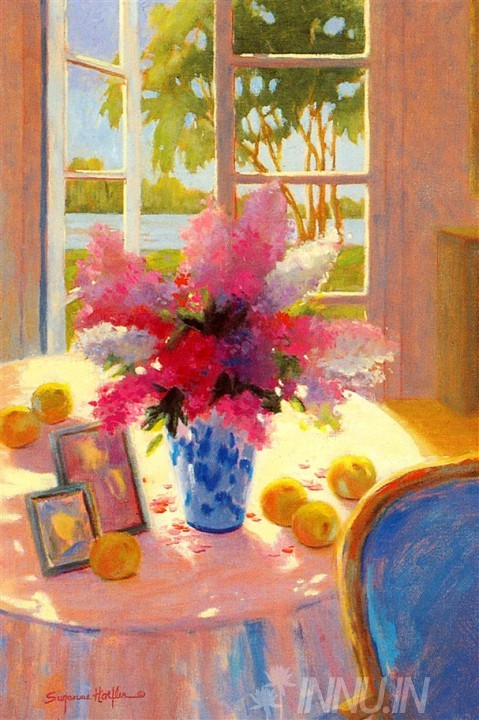 Buy Fine art painting Lilacs And Apples by Artist Suzanne Heofler