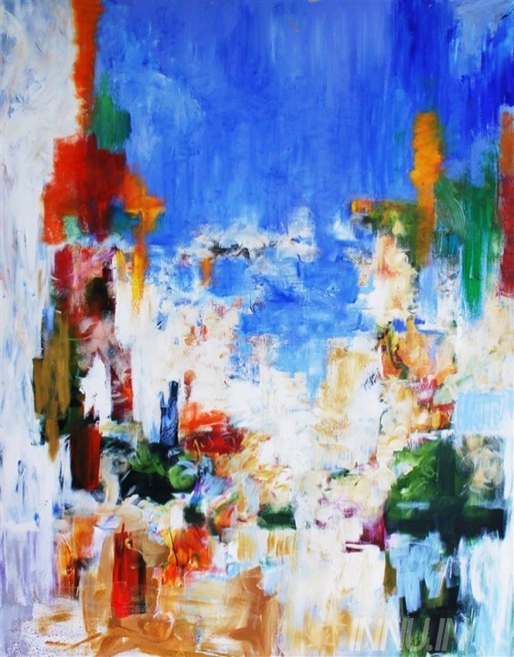 Buy Fine art painting Colourful Abstraction by Artist Unknown Artist