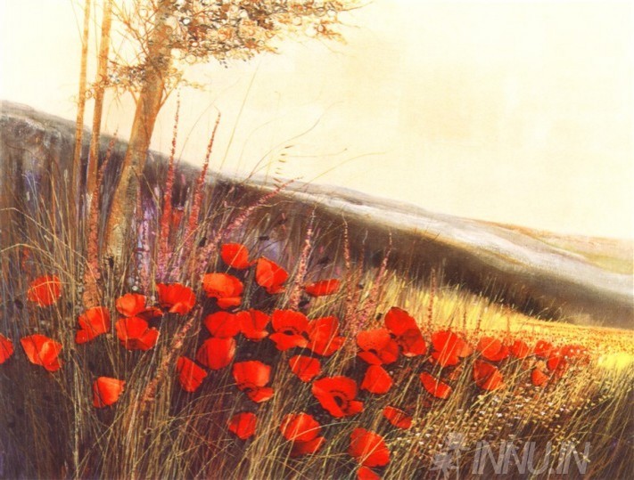 Buy Fine art painting Field of Poppies by Artist Gilbert Michaud